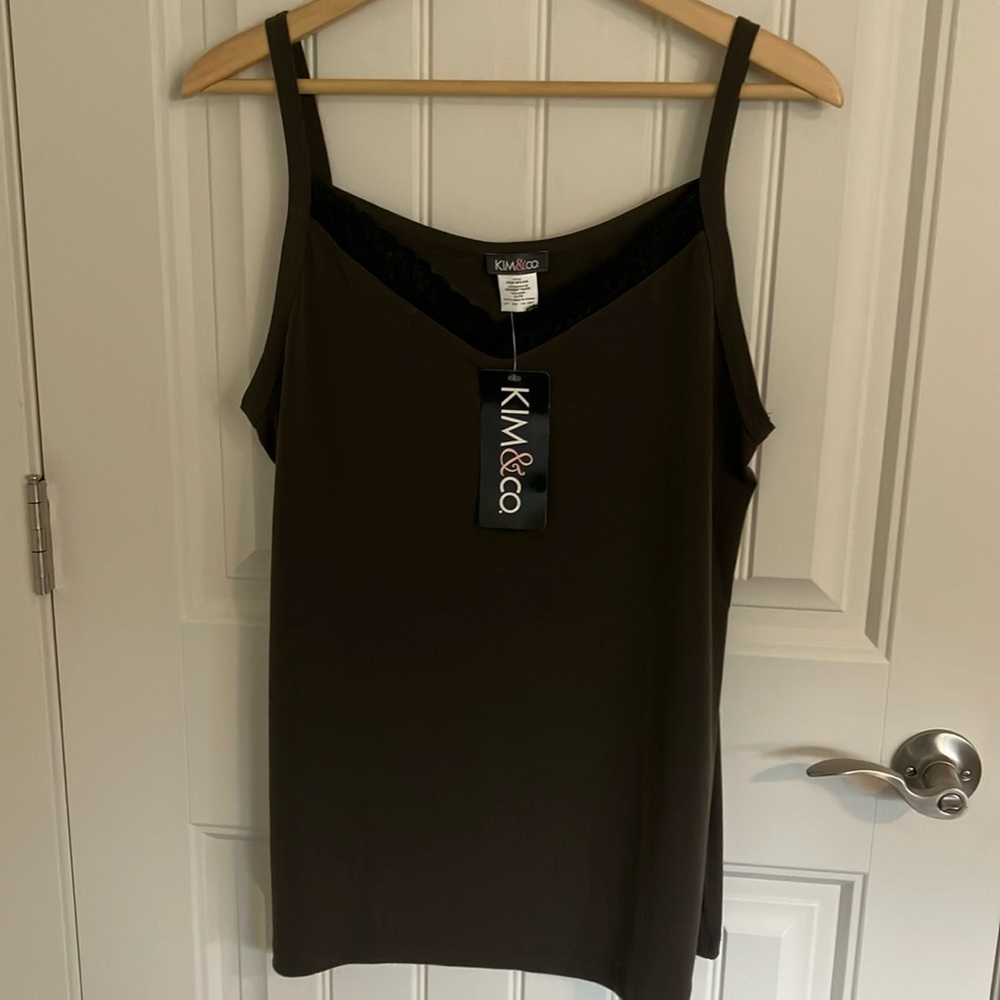 KIM & CO TANK Camisole DEEP TAUPE XL